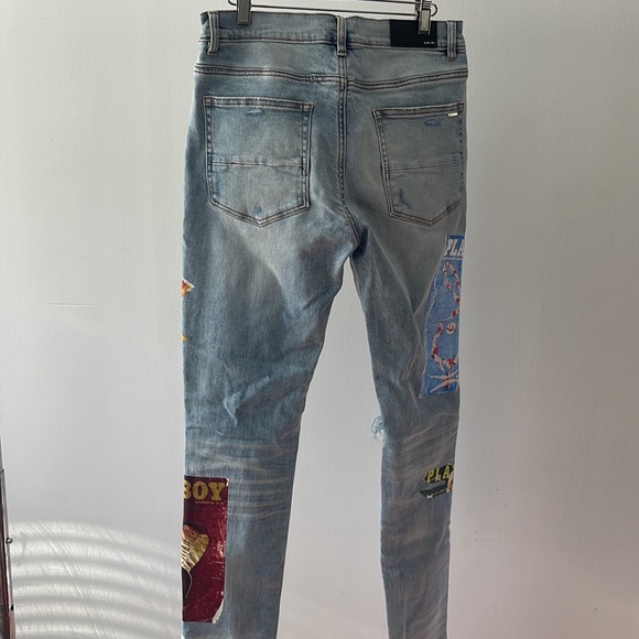 Amiri Playboy Magazine Denim Jeans - Picture 2 of 6